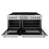 ZLINE 60 in. 7.4 cu. ft. Dual Fuel Range with Gas Stove and Electric Oven in Stainless Steel with Color Options (RA60) [Color: Stainless Steel with DuraSnow Door] - (RASN60)