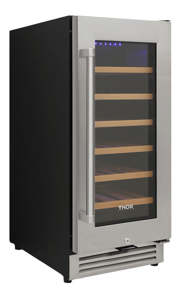 Thor Kitchen 15-inch Single Zone Wine Cooler, 33 Wine Bottle Capacity - Model Twc1501 - (TWC1501)