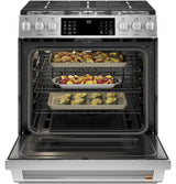 Caf(eback)(TM) 30" Smart Slide-In, Front-Control, Gas Range with Convection Oven - (CGS700P2MS1)