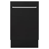 ZLINE 18" Tallac Series 3rd Rack Top Control Dishwasher with Traditional Handle, 51dBa [Color: Black Matte] - (DWVBLM18)