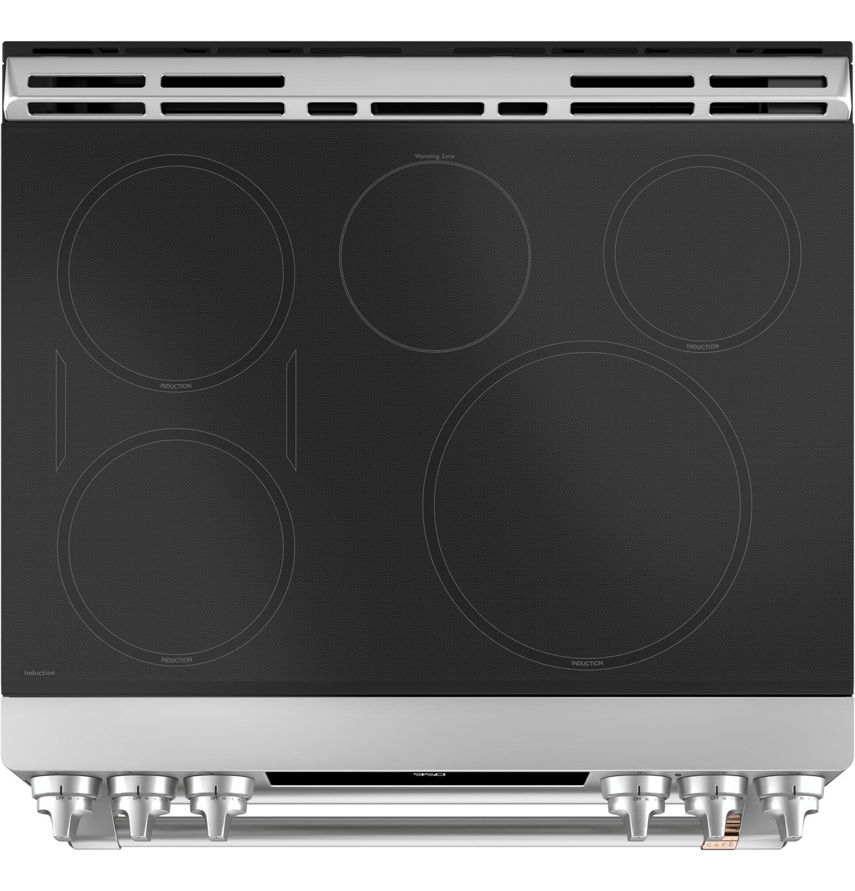 Caf(eback)(TM) 30" Smart Slide-In, Front-Control, Induction and Convection Double-Oven Range - (CHS950P2MS1)