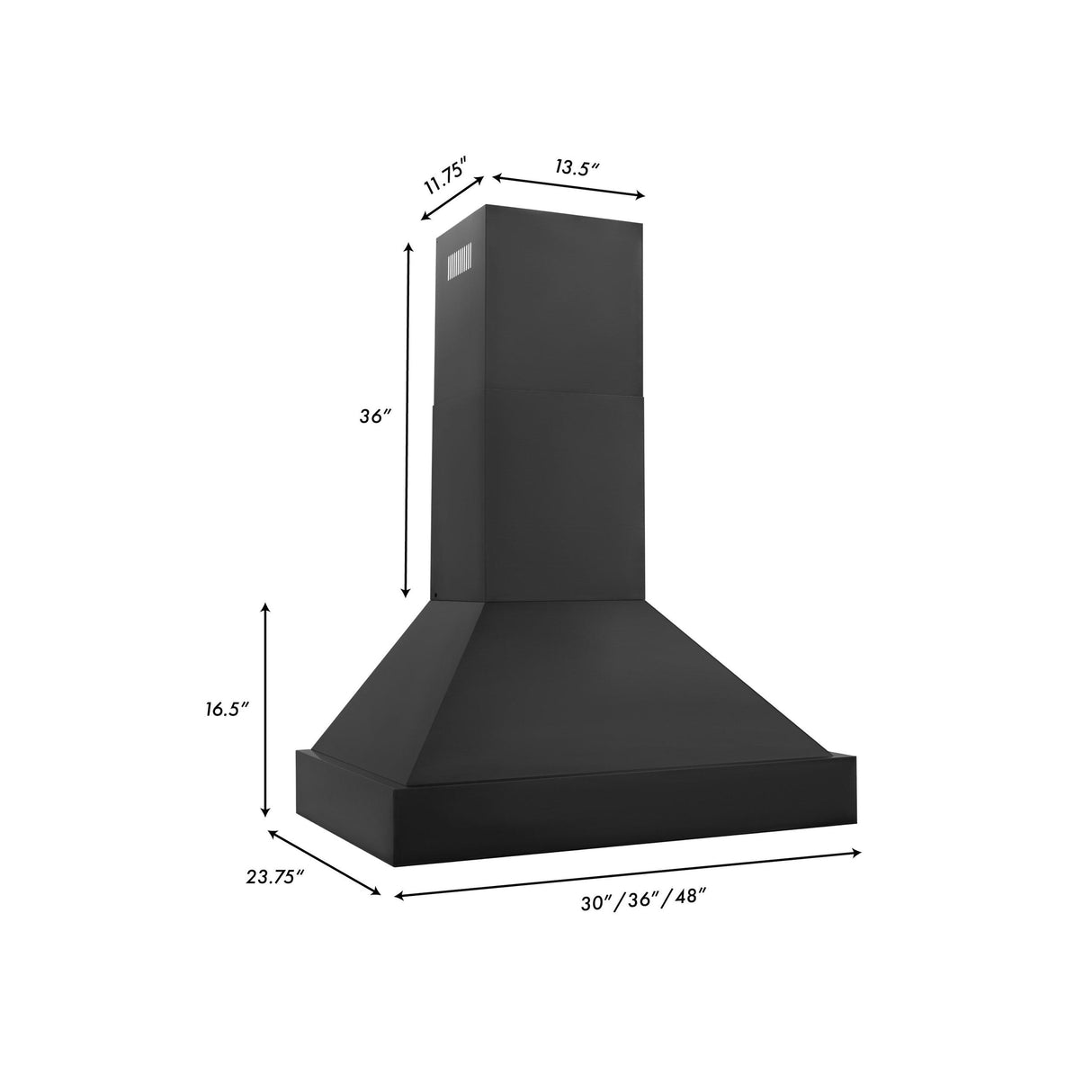 ZLINE Black Stainless Steel Wall Mount Range Hood (BS655N) - (BS655N30)