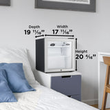 Danby 1.6 cu. ft. Compact Glass Door Fridge in Platinum - (DAG016A2BDB)