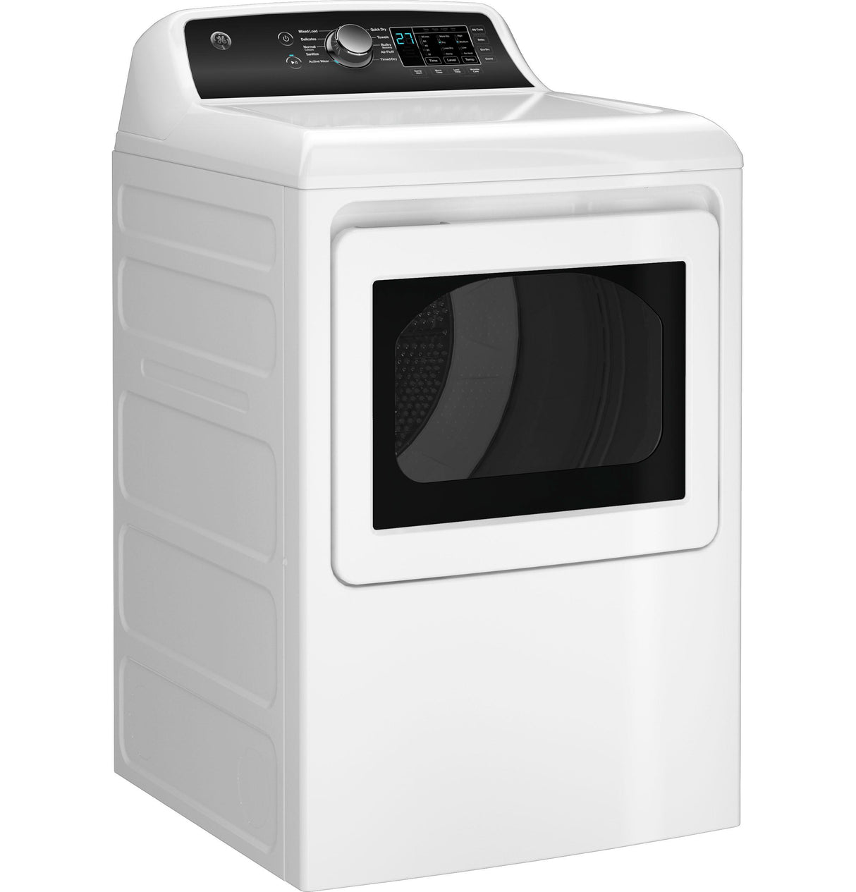 GE(R) 7.4 cu. ft. Capacity Electric&#x00A0;Dryer with Up To 120 ft. Venting&#x00A0;and&#x00A0;Sensor Dry - (GTD58EBSVWS)