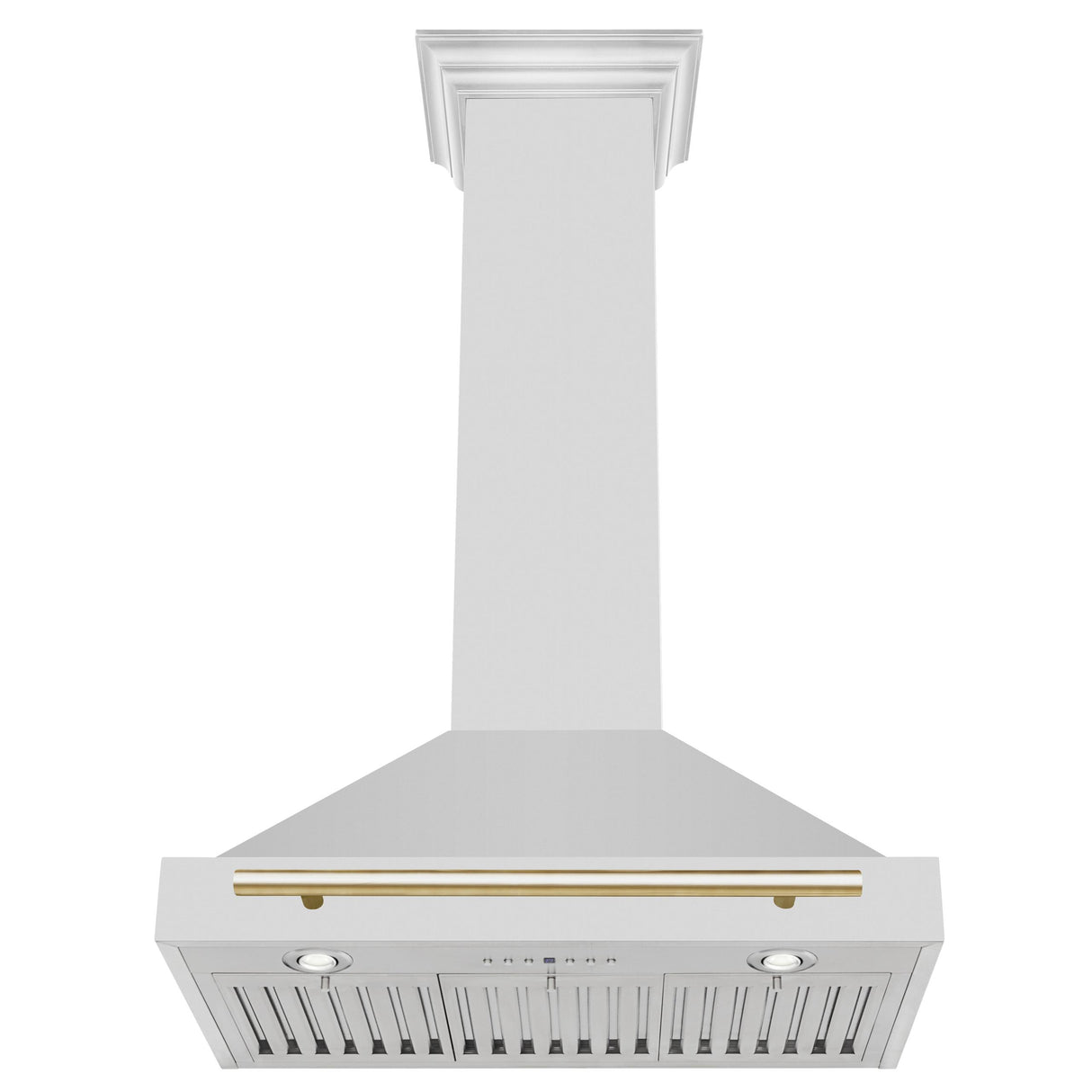 ZLINE 30 in. Autograph Edition Convertible Stainless Steel Range Hood with Stainless Steel Shell and Champagne Bronze Accents (KB4STZ-30) [Color: Gold Accents] - (KB4STZ30G)