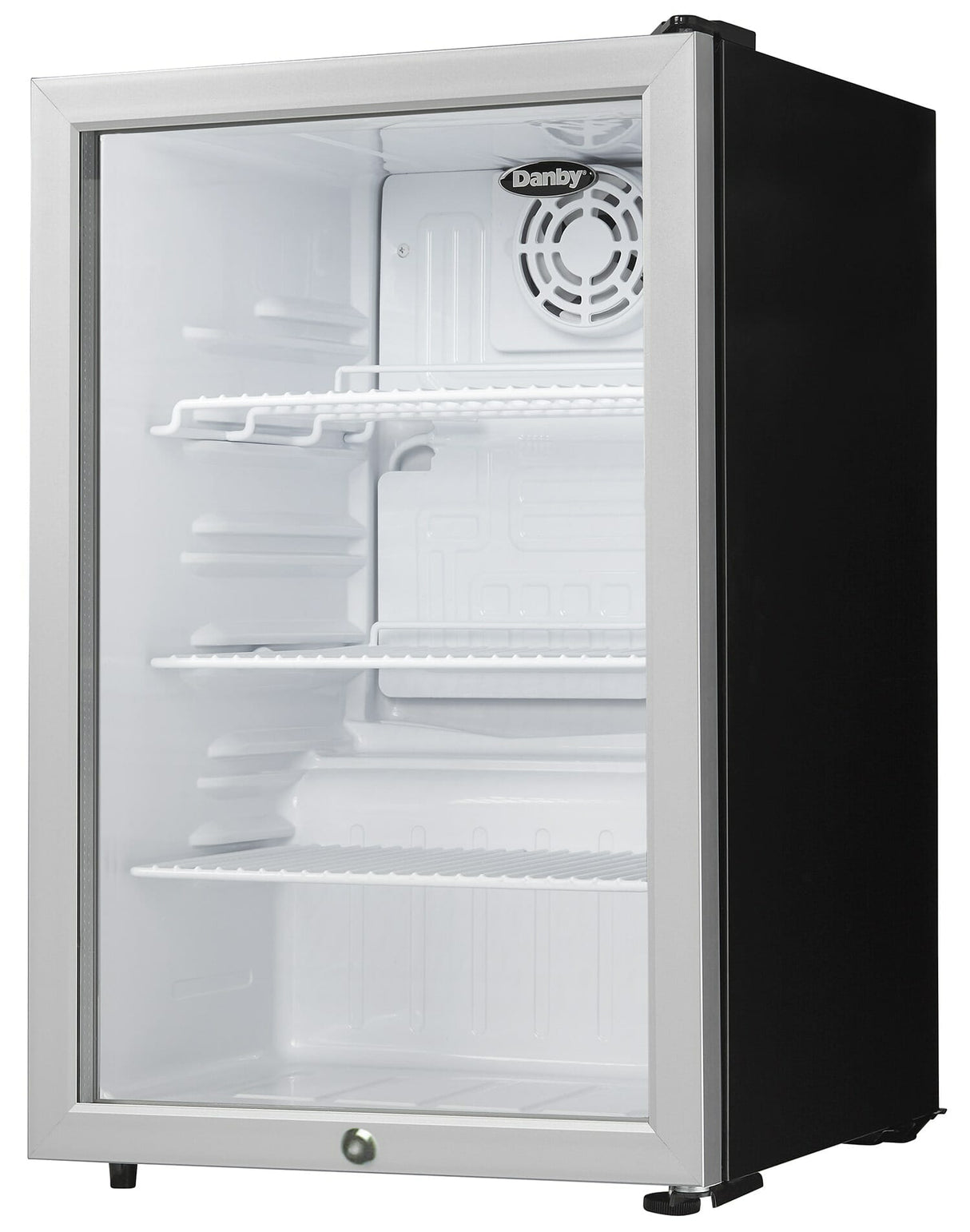 Danby 2.6 cu. ft. Compact Glass Door Fridge in Platinum - (DAG026A2BDB)