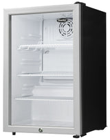 Danby 2.6 cu. ft. Compact Glass Door Fridge in Platinum - (DAG026A2BDB)