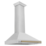 ZLINE 36 in. Autograph Edition Convertible Stainless Steel Range Hood with Stainless Steel Shell [Color: Champagne Bronze Accents] - (KB4STZ36CB)