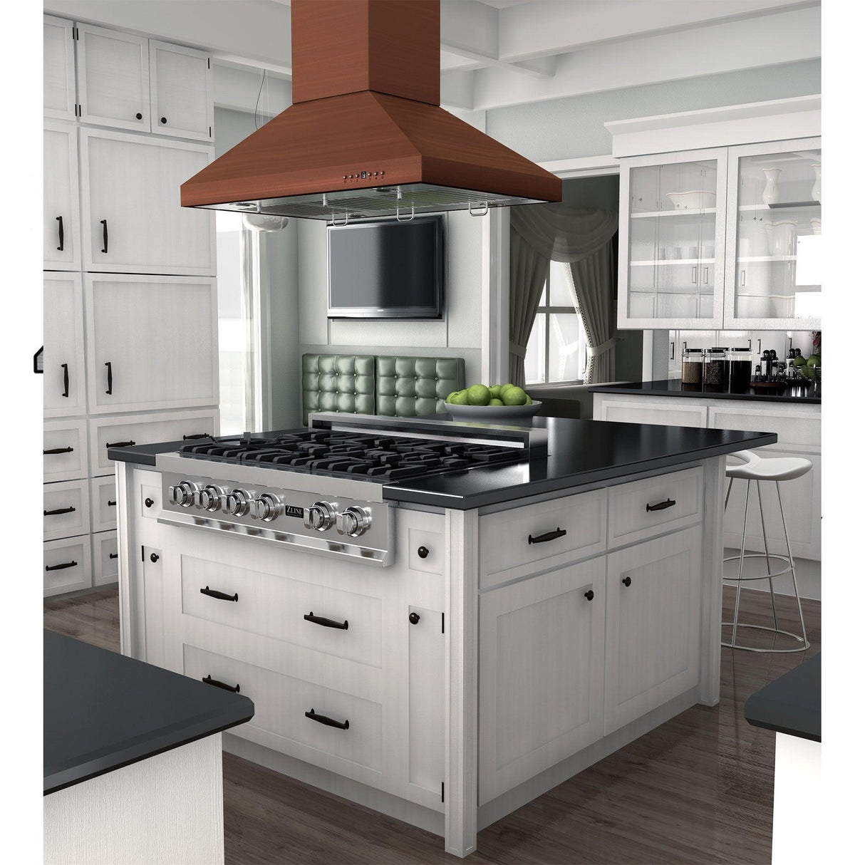 ZLINE 36 in. Designer Series Copper Island Mount Range Hood (8KL3iC-36) - (8KL3IC36)