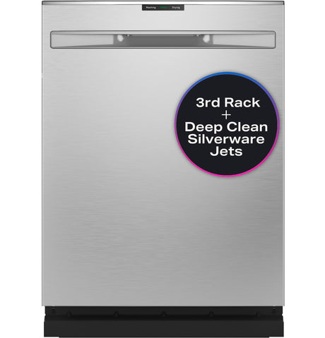 GE Profile(TM) ENERGY STAR(R) Fingerprint Resistant Top Control with Stainless Steel Interior Dishwasher with Sanitize Cycle & Dry Boost with Fan Assist - (PDP715SYNFS)