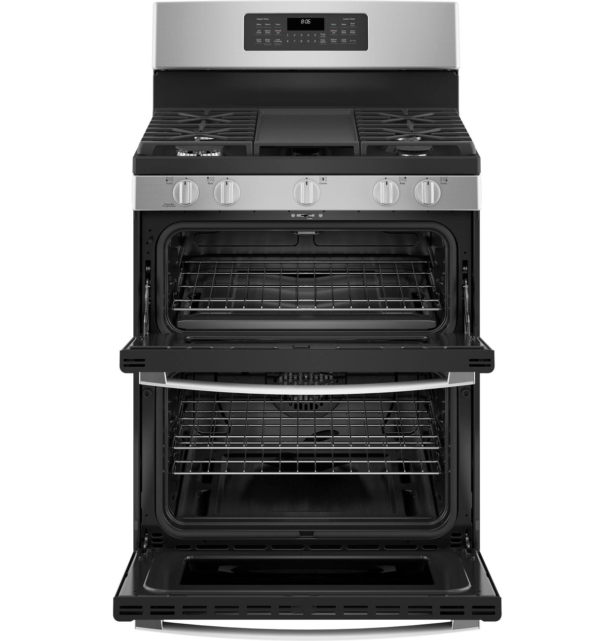 GE(R) 30" Free-Standing Gas Double Oven Convection Range - (JGBS86SPSS)