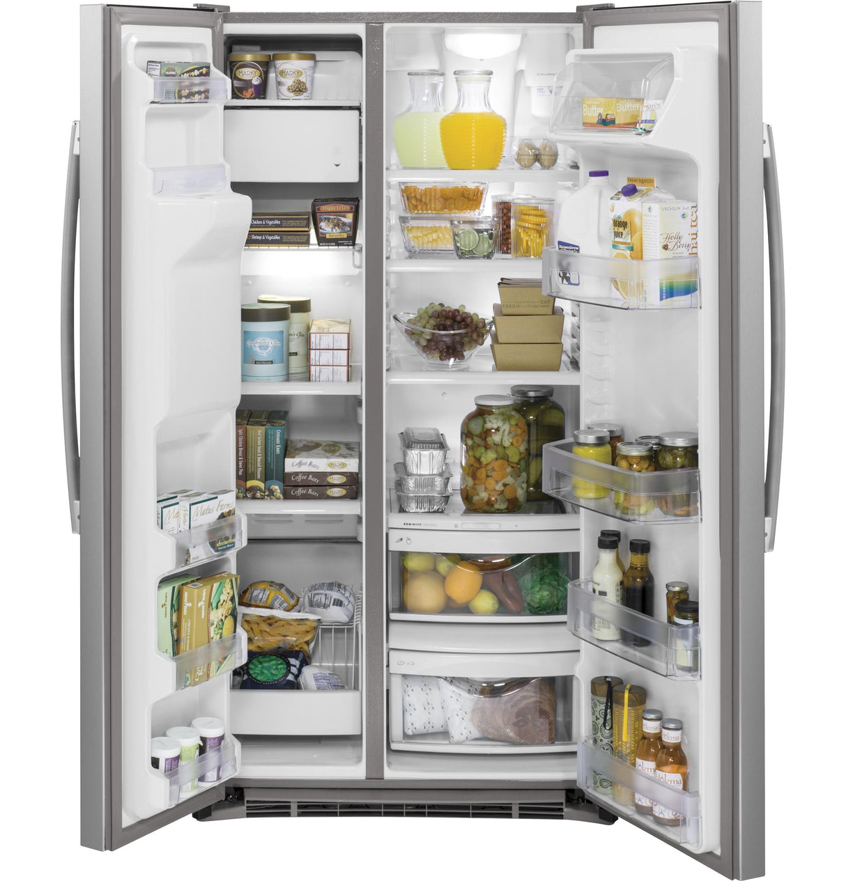 GE(R) 21.9 Cu. Ft. Counter-Depth Side-By-Side Refrigerator - (GZS22DSJSS)