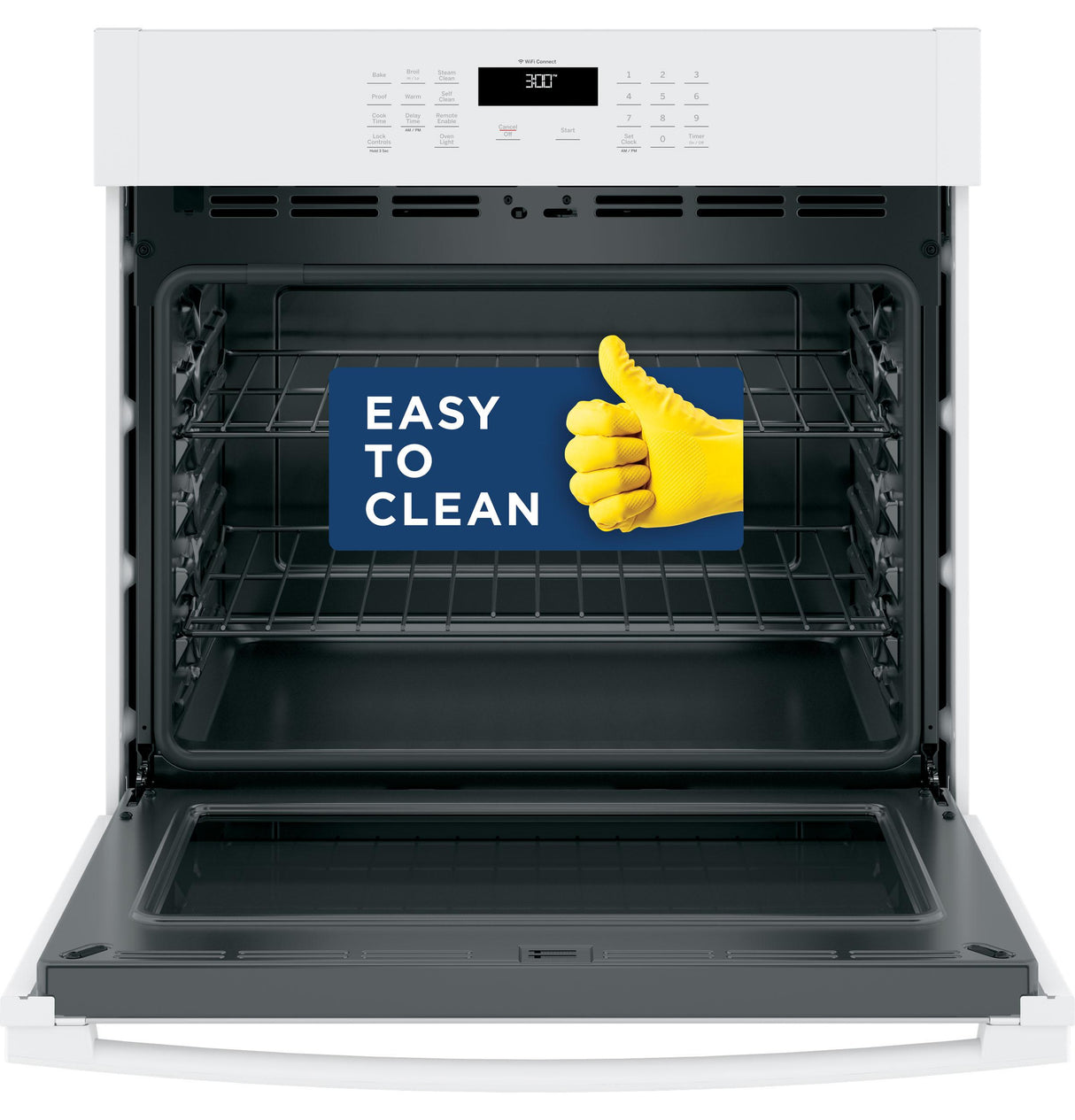 GE(R) 30" Smart Built-In Self-Clean Single Wall Oven with Never-Scrub Racks - (JTS3000DNWW)