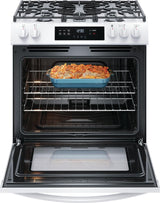 Frigidaire 30" Front Control Gas Range with Quick Boil - (FCFG3062AW)