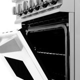 ZLINE 24 in. Professional Dual Fuel Range with Color Door Options (RA24) [Color: White Matte] - (RAWM24)