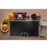 GE(R) 36" Built-In Knob Control Electric Cooktop - (JEP5036STSS)