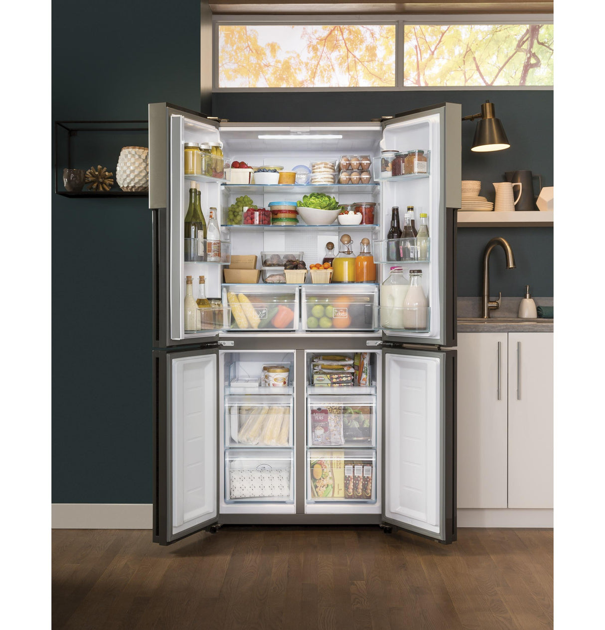 Haier ENERGY STAR(R) 16.8 Cu. Ft. Quad Door Refrigerator - (QHE16HYPFS)