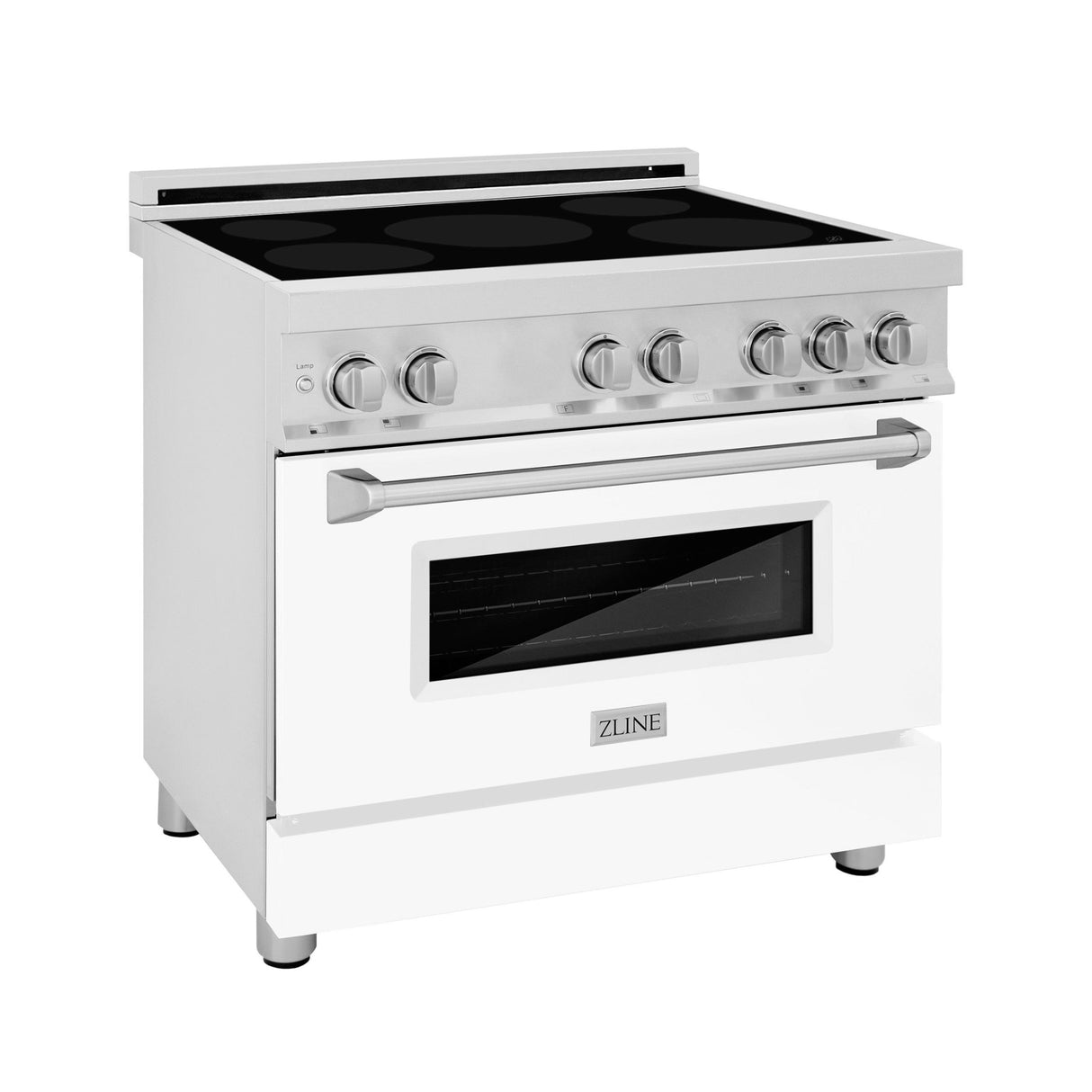 ZLINE 36" 4.6 cu. ft. Induction Range with a 5 Element Stove and Electric Oven in Stainless Steel (RAIND-36) [Color: White Matte] - (RAINDWM36)