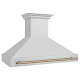 ZLINE 48 in. Autograph Edition Stainless Steel Range Hood with Stainless Steel Shell and Accented Handle (8654STZ-48) [Color: Champagne Bronze] - (8654STZ48CB)