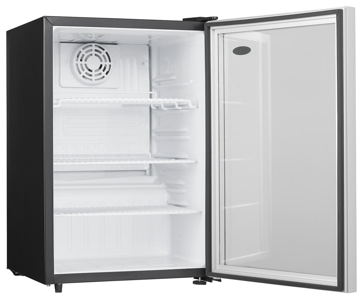 Danby 2.6 cu. ft. Compact Glass Door Fridge in Platinum - (DAG026A2BDB)