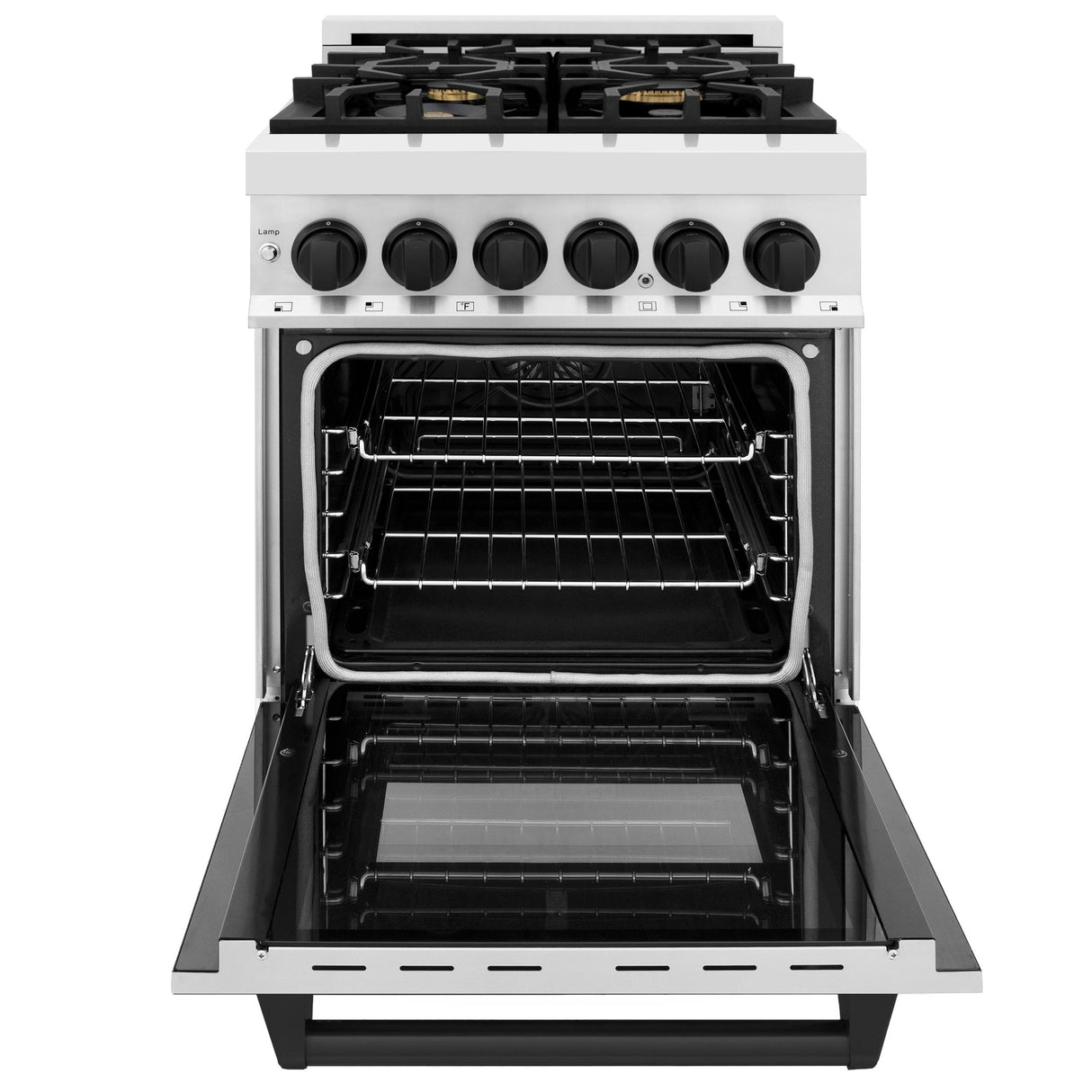 ZLINE Autograph Edition 30" 4.0 cu. ft. Dual Fuel Range with Gas Stove and Electric Oven in Stainless Steel with Accents (RAZ-30) [Color: Matte Black] - (RAZ30MB)