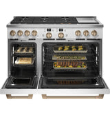 Caf(eback)(TM) 48" Smart Dual-Fuel Commercial-Style Range with 6 Burners and Griddle (Natural Gas) - (C2Y486P4TW2)