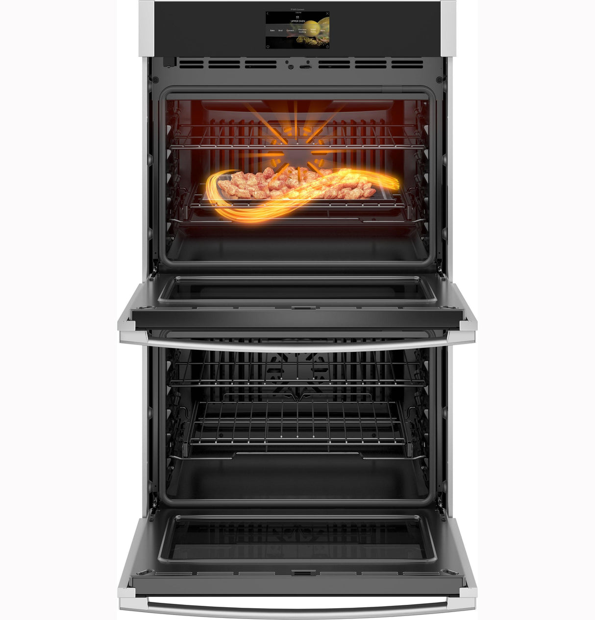 GE Profile(TM) 30" Smart Built-In Convection Double Wall Oven with No Preheat Air Fry and Precision Cooking - (PTD7000SNSS)