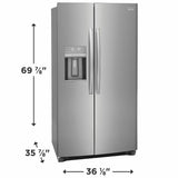 Frigidaire Gallery 25.6 Cu. Ft. 36" Standard Depth Side by Side Refrigerator - (GRSS2652AF)