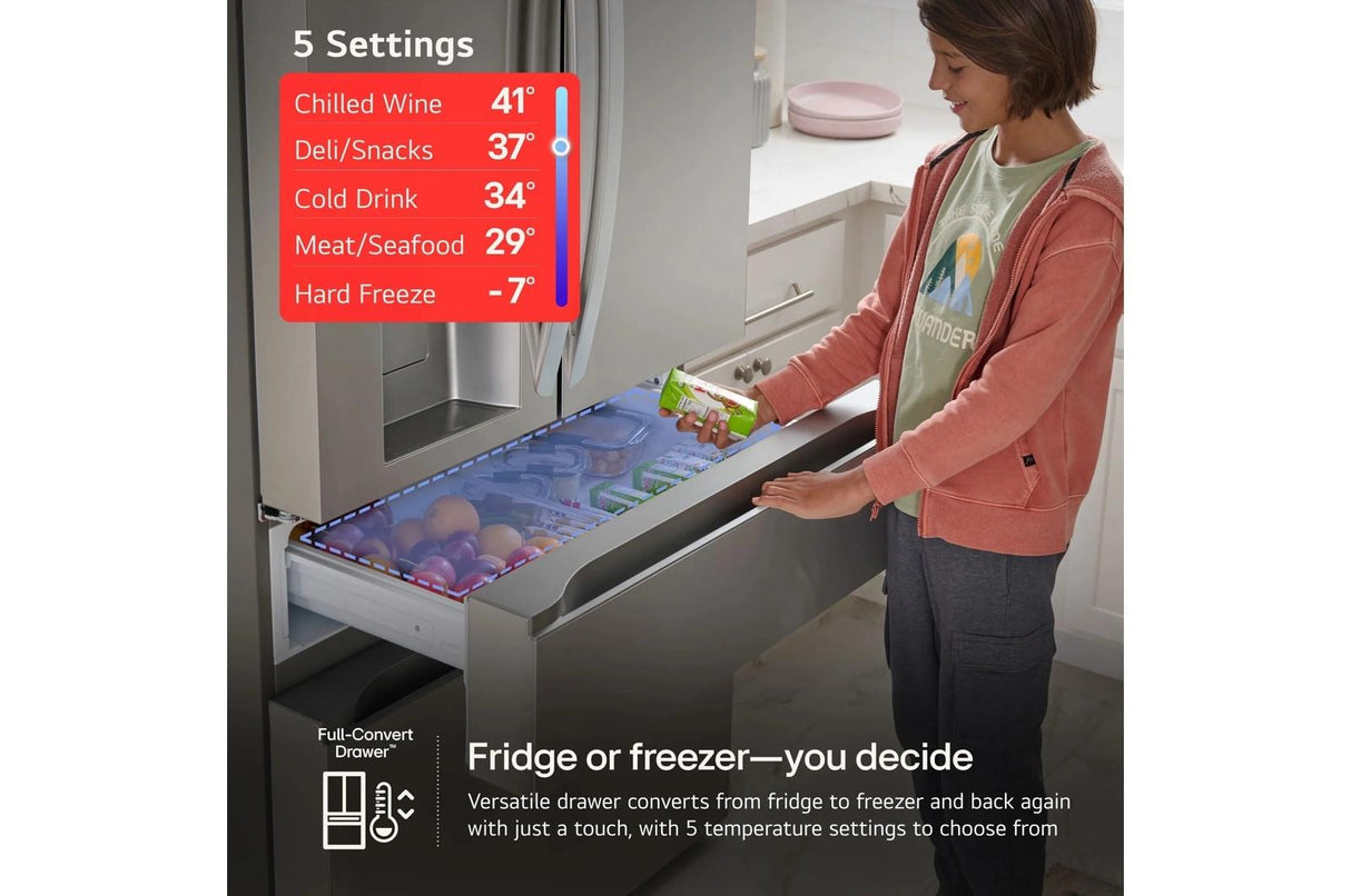 23 cu. ft. Smart Counter-Depth Refrigerator with Craft Ice(TM) - (LRMDC2306S)