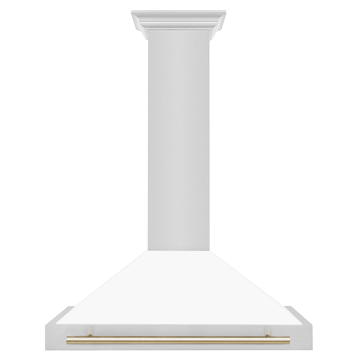 ZLINE 36 in. Autograph Edition Convertible Stainless Steel Range Hood with White Matte Shell (KB4STZ-WM36) [Color: Gold Accents] - (KB4STZWM36G)