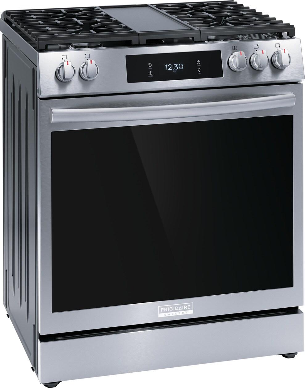 Frigidaire Gallery 30" Front Control Gas Range with Total Convection - (GCFG3060BF)