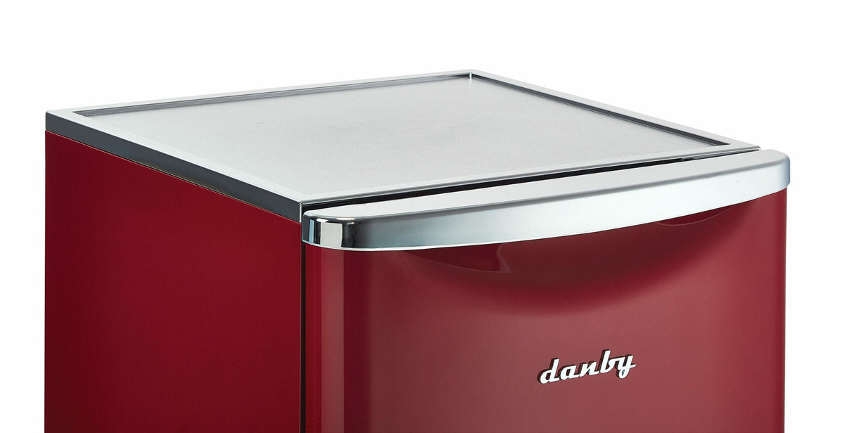 Danby 4.4 cu. ft. Retro Compact Fridge in Metallic Red - (DAR044A6LDB)