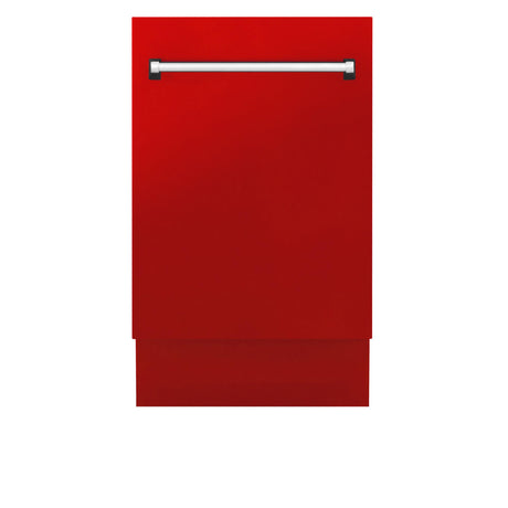 ZLINE 18" Tallac Series 3rd Rack Top Control Dishwasher with Traditional Handle, 51dBa [Color: Red Matte] - (DWVRM18)