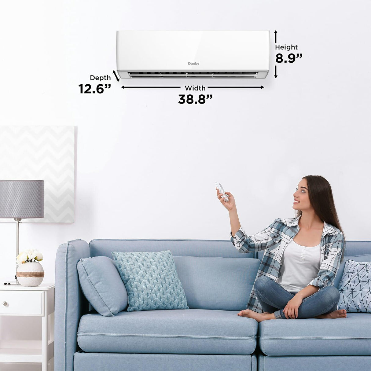 Danby 17000 BTU Mini-Split AC with Heat Pump in White - (DAS170GBHWDB)