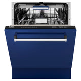 ZLINE 24" Tallac Series 3rd Rack Dishwasher with Traditional Handle, 51dBa (DWV-24) [Color: Blue Gloss] - (DWVBG24)