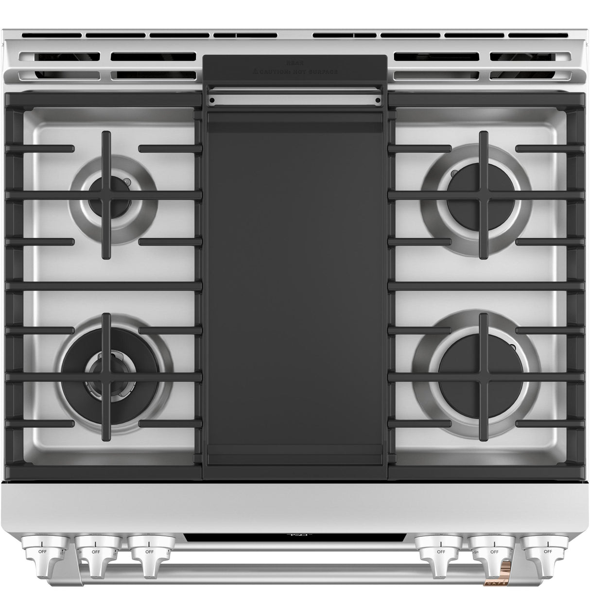 Caf(eback)(TM) 30" Smart Slide-In, Front-Control, Gas Double-Oven Range with Convection - (CGS750P2MS1)