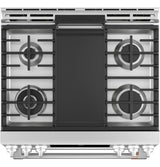 Caf(eback)(TM) 30" Smart Slide-In, Front-Control, Gas Double-Oven Range with Convection - (CGS750P2MS1)