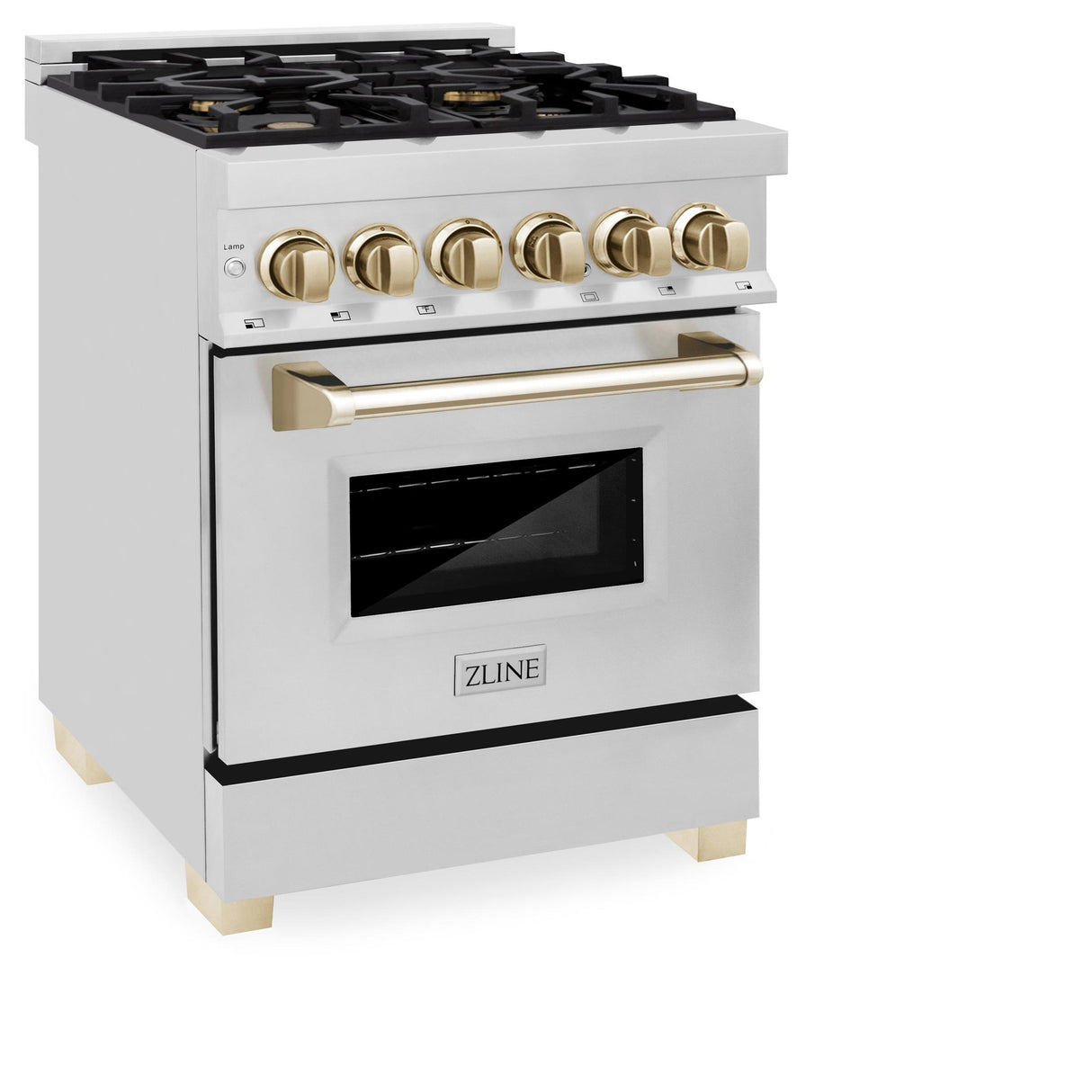 ZLINE Autograph Edition 30" 4.0 cu. ft. Dual Fuel Range with Gas Stove and Electric Oven in Stainless Steel with Accents (RAZ-30) [Color: Gold] - (RAZ30G)