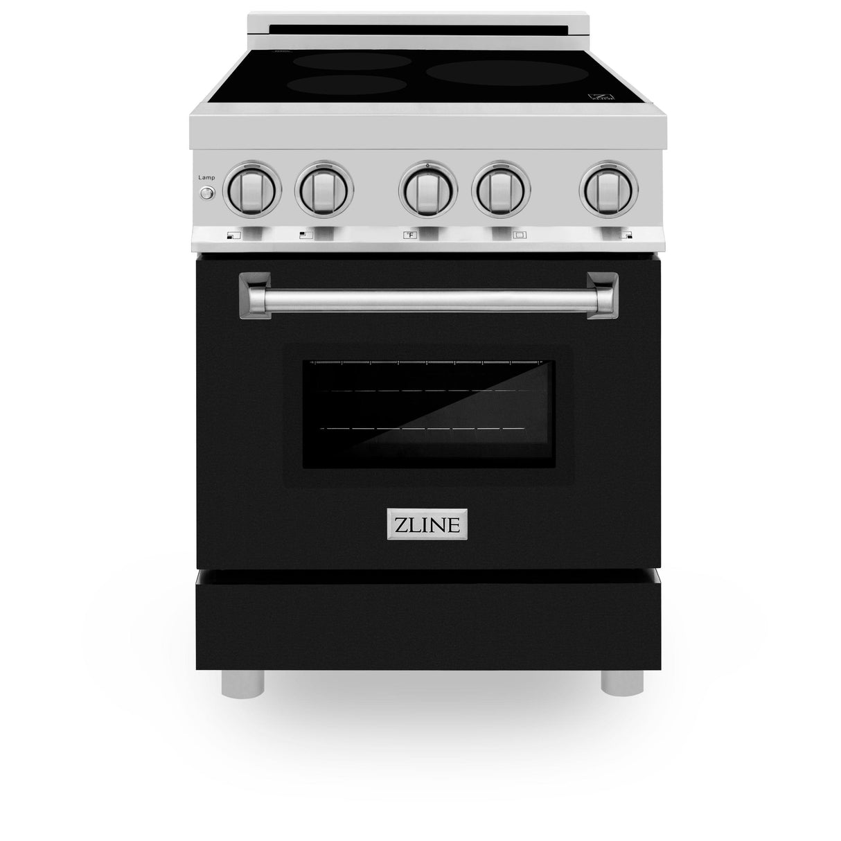 ZLINE 24" 2.8 cu. ft. Induction Range with a 4 Element Stove and Electric Oven in Stainless Steel (RAIND-24) [Color: Black Matte] - (RAINDBLM24)