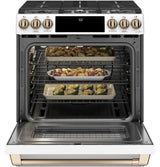 Caf(eback)(TM) 30" Smart Slide-In, Front-Control, Gas Range with Convection Oven - (CGS700P4MW2)