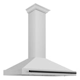 ZLINE 48 in. Autograph Edition Convertible Stainless Steel Range Hood with Stainless Steel Shell [Color: Matte Black Accents] - (KB4STZ48MB)