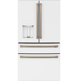 Caf(eback)(TM) ENERGY STAR(R) 22.3 Cu. Ft. Smart Counter-Depth 4-Door French-Door Refrigerator - (CXE22DP4PW2)