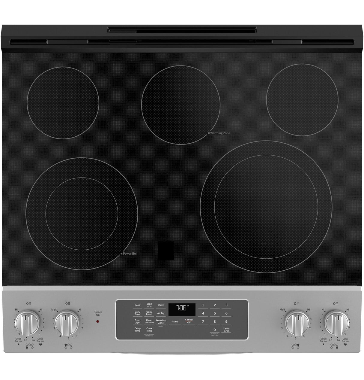 GE(R) 30" Slide-In Electric Convection Range with No Preheat Air Fry - (JS760SPSS)