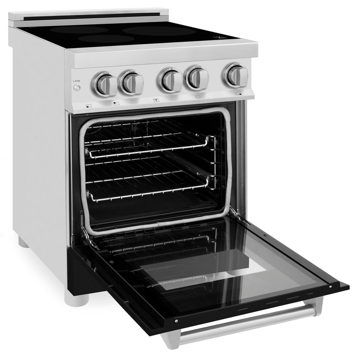 ZLINE 24" 2.8 cu. ft. Induction Range with a 4 Element Stove and Electric Oven in Stainless Steel (RAIND-24) [Color: Black Matte] - (RAINDBLM24)