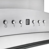 ZLINE Convertible Vent Island Mount Range Hood in Stainless Steel & Glass (GL9i) - (GL9I30)