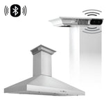 ZLINE Ducted Vent Wall Mount Range Hood in Stainless Steel with Built-in ZLINE CrownSound Bluetooth Speakers (KL3CRN-BT) - (KL3CRNBT48)