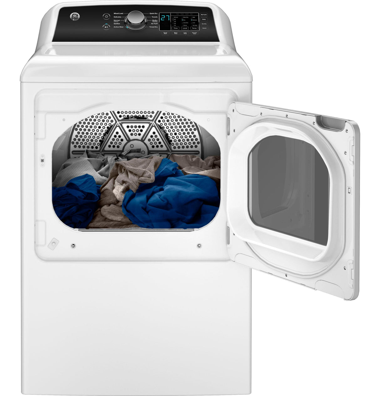 GE(R) 7.4 cu. ft. Capacity Electric&#x00A0;Dryer with Up To 120 ft. Venting&#x00A0;and&#x00A0;Sensor Dry - (GTD58EBSVWS)