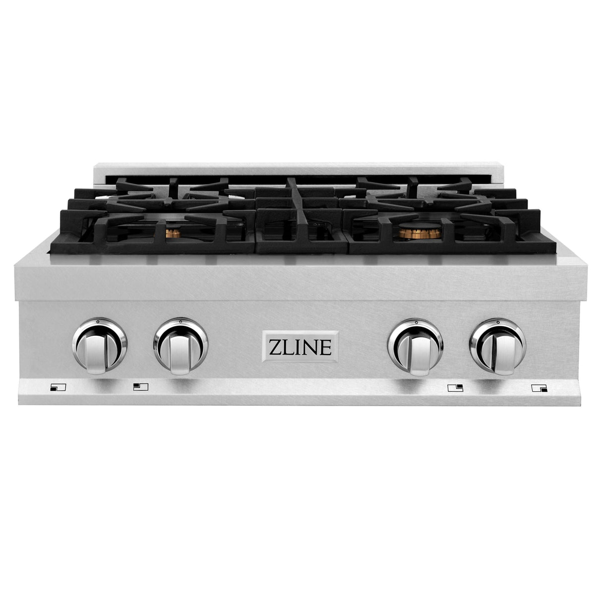 ZLINE 30" Porcelain Gas Stovetop in Fingerprint Resistant Stainless Steel with 4 Gas Brass Burners (RTS-BR-30) - (RTSBR30)