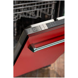 ZLINE 18 in. Compact Top Control Dishwasher with Stainless Steel Tub and Traditional Handle, 52dBa (DW-18) [Color: Red Gloss] - (DWRG18)