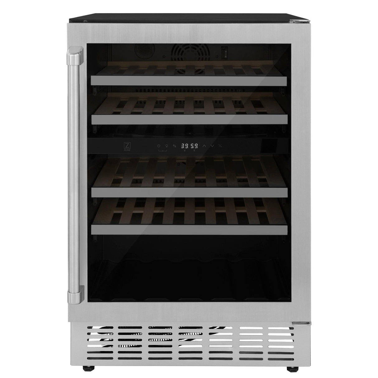 ZLINE 24" Monument Dual Zone 44-Bottle Wine Cooler in Stainless Steel (RWV-UD-24) - (RWVUD24)